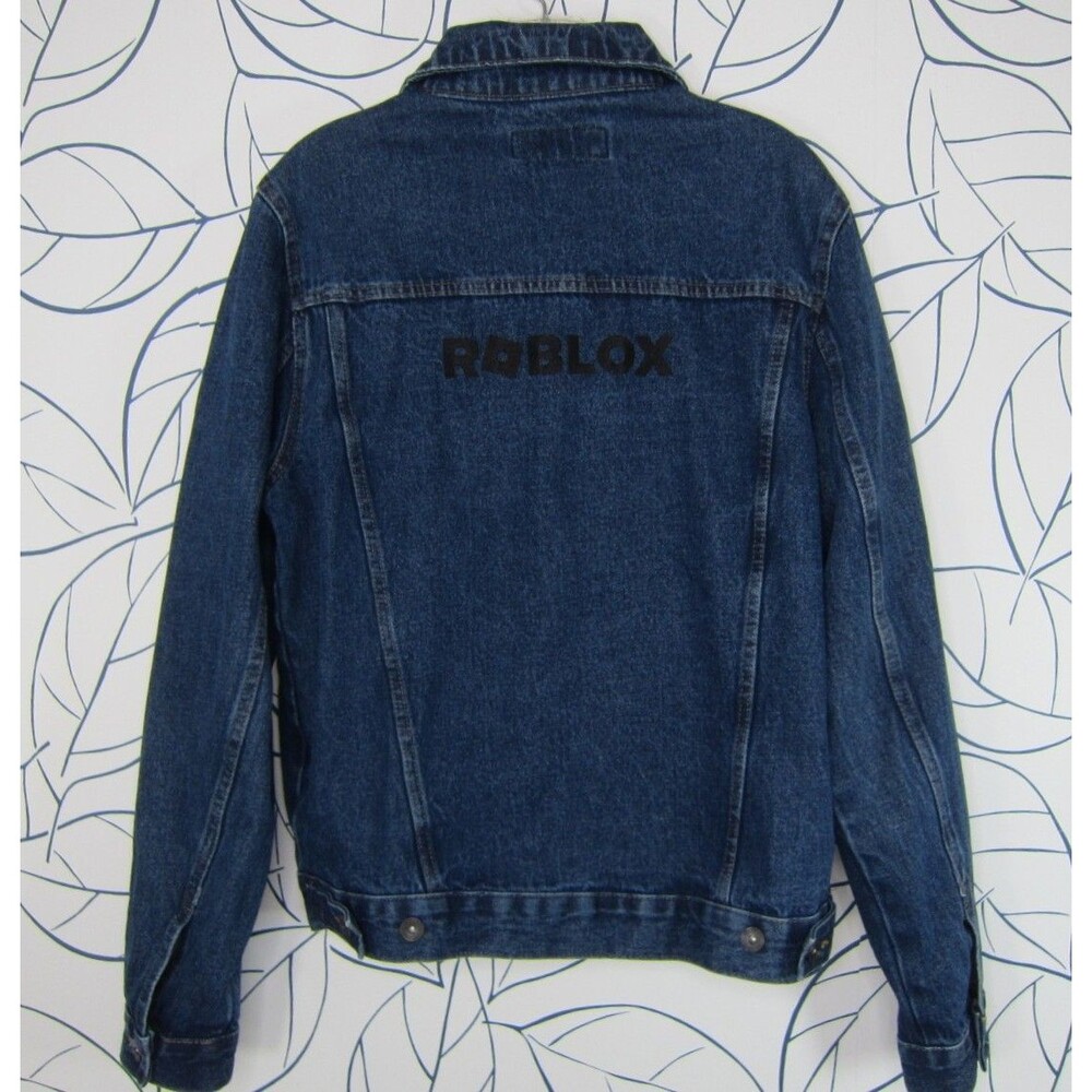 Roblox Logo Blue Denim Jacket by Port Authority Men's Size S